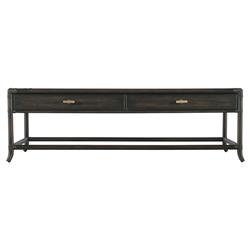 Nigel Coastal Beach Dark Oak Rectangular Storage Coffee Table