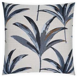 Flora Coastal Blue Botanical Indoor Outdoor Throw Pillow - 22x22