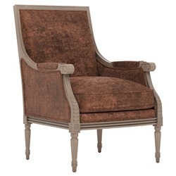 Juliette Sienna Velvet Driftwood Bergere Chair