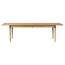 Hayden Modern Brown Oak Wood Rectangular Extendable Dining Table - 84-104"