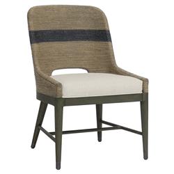 Palecek Fritz Coastal Beach Beige Performance Woven Rope Dining Chair