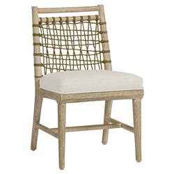 Palecek Pratt Coastal Beige Performance Whitewash Wood Jute Rope Dining Chair