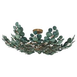 Bilal Coastal Beach Eucalyptus Shell Semi Flush Mount