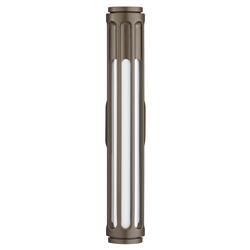 Inset Modern Bronze Steel Frosted Glass Outdoor Sconce