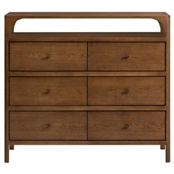 Abdiel Modern Classic Walnut Oak Wood Double Dresser