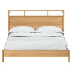 Abdiel Modern Classic Oak Wood Bed - Queen