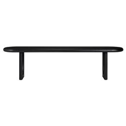 Arley Modern Classic Black Oak Wood Dining Bench