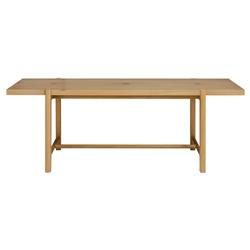 Aviva Coastal Beach Oak Wood Dining Table - 86"