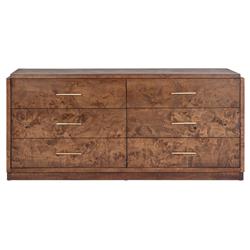 Briella Modern Classic Dark Brown Burl Wood Dresser