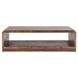 Briella Modern Classic Dark Brown Burl Wood Coffee Table