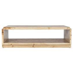 Briella Modern Classic Light Brown Burl Wood Coffee Table