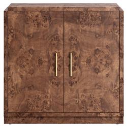 Briella Modern Classic Dark Brown Burl Wood 2 Door Sideboard