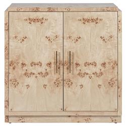 Briella Modern Classic Light Brown Burl Wood 2 Door Sideboard