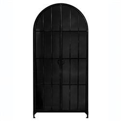 Gabriel Modern Classic Black Iron Arched Display Case