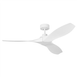 Visual Comfort Collins Coastal Matte White Steel Smart Ceiling Fan - 52"