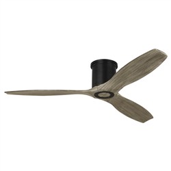Visual Comfort Collins Light Grey Blades Aged Pewter Smart Hugger Ceiling Fan - 52&quot;