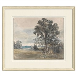 Yorkshire Traditional Grey Landscape Silver Leaf Frame Painting 2 - 23x26