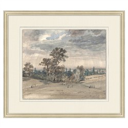 Yorkshire Traditional Grey Landscape Silver Leaf Frame Painting 3 - 23x26