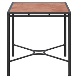 Emeline Umber Dekton Black Iron Square Outdoor Counter Table - 35"