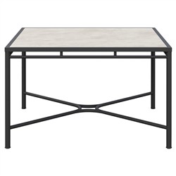 Emeline Albarium Dekton Black Iron Outdoor Dining Table - 48&quot;