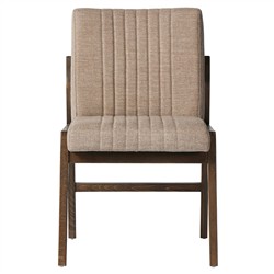 Ali Mid Century Modern Beige Performance Wood Dining Chair
