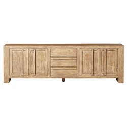Nerin Coastal Beach Distressed Brown Wood Sideboard