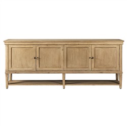 Miles Updated Traditional Aged Brown Wood Sideboard