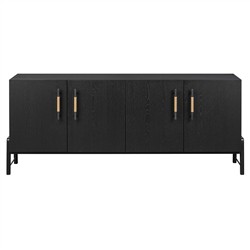 Matthew Modern Classic Black Oak Wood Sideboard
