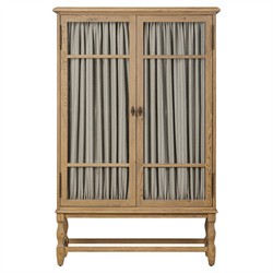 Finley Aged Smoked Oak Wood Cabinet