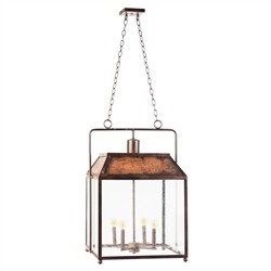 Lucienne Traditional Dark Copper Steel Square Lantern