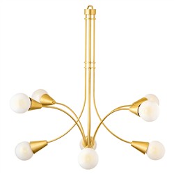 Vespera Modern Gold Steel Sputnik Orb Chandelier