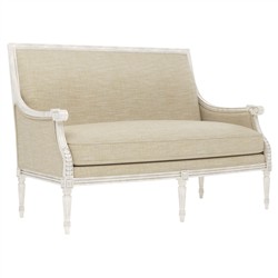 Juliette Cashew Textured Weave Vintage White Settee