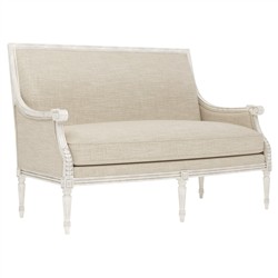 Juliette Pebble Shore Textured Weave Vintage White Settee