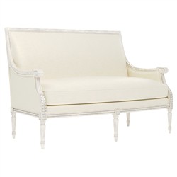 Juliette Heathered Ivory Crypton Vintage White Settee