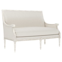 Juliette Fog Performance Vintage White Settee