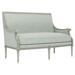 Juliette Spring Blue Textured Weave Provence Sage Settee