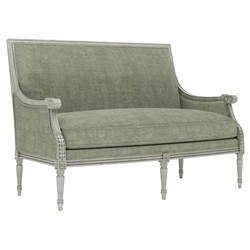 Juliette Willow Green Velvet Provence Sage Settee