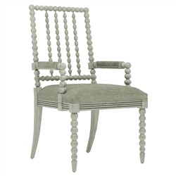 Sabinna Willow Green Velvet Provence Sage Dining Arm Chair