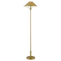 Larson Updated Traditional Polished Brass Iron Floor Lamp