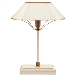 Dresden Updated Traditional Oval Shade Cream Wood Table Lamp