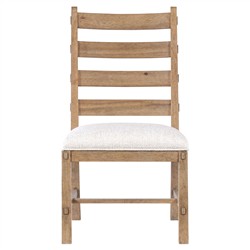 Vince Coastal Beach Brown Wood Ladderback Dining Chair