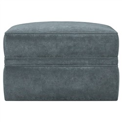 Romilly Slate Blue Ottoman - Upholstered to Floor