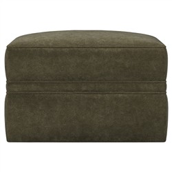 Romilly Tuscan Olive Ottoman - Upholstered to Floor
