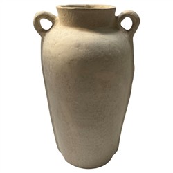 Sacha Traditional Beige Handle Decorative Table Vase