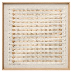 Eryssa Beige Textile Framed Wall Art - 2'5"x2'5"