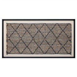 Nuit Dark Grey Textile Framed Wall Art - 2&#39;2&quot;x4&#39;1&quot;