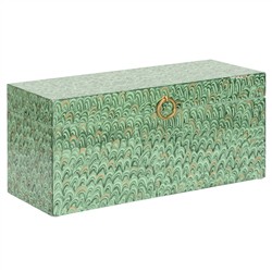 Cain Traditional Green Marbled Decorative Box