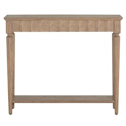 Peterson Updated Traditional Natural Brown Wood Rectangular Console Table - 41&quot;