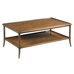 Linwood Updated Traditional Hazelnut Wood Rectangular Cocktail Table