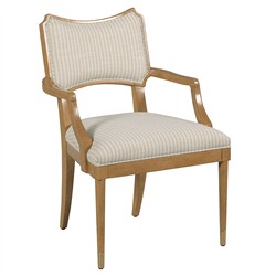 Powers French Country Cream Stripe Dining Arm Chair